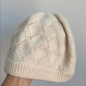 Lauren Ralph Lauren Ivory beanie, sparkle sequins,lambswool/rabbit hair blend,OS